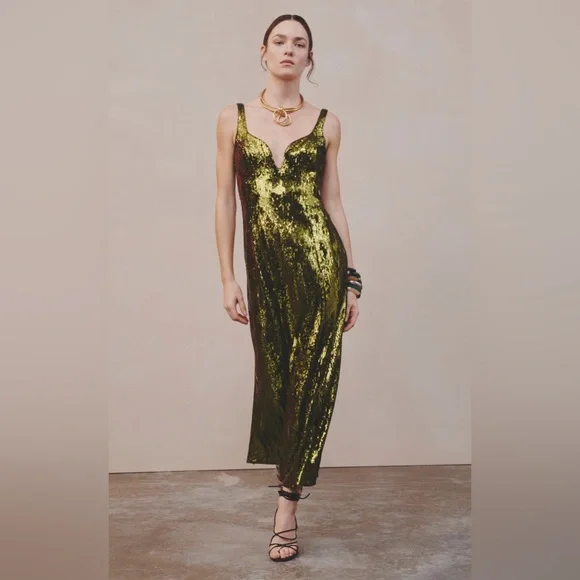 Galvan London Savannah Sequined Tulle Midi Dress - Picture 5 of 11